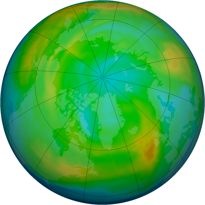 Arctic ozone map for 16 December 2013